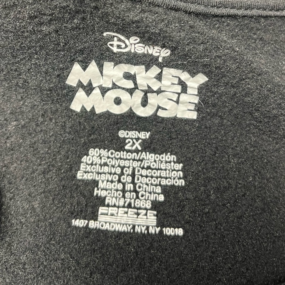 Disney Authentic Black Mickey Mouse Sweater Sweatshirt 2X - Picture 5 of 10